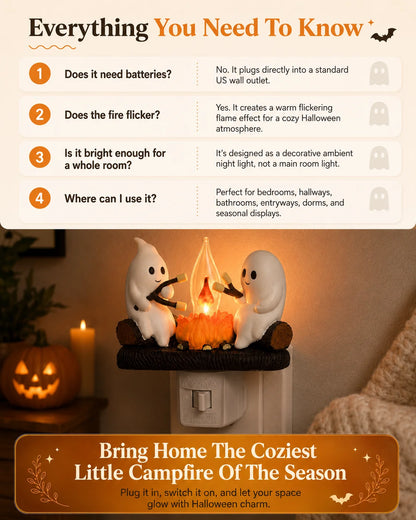 Ghost Campfire Nightlight